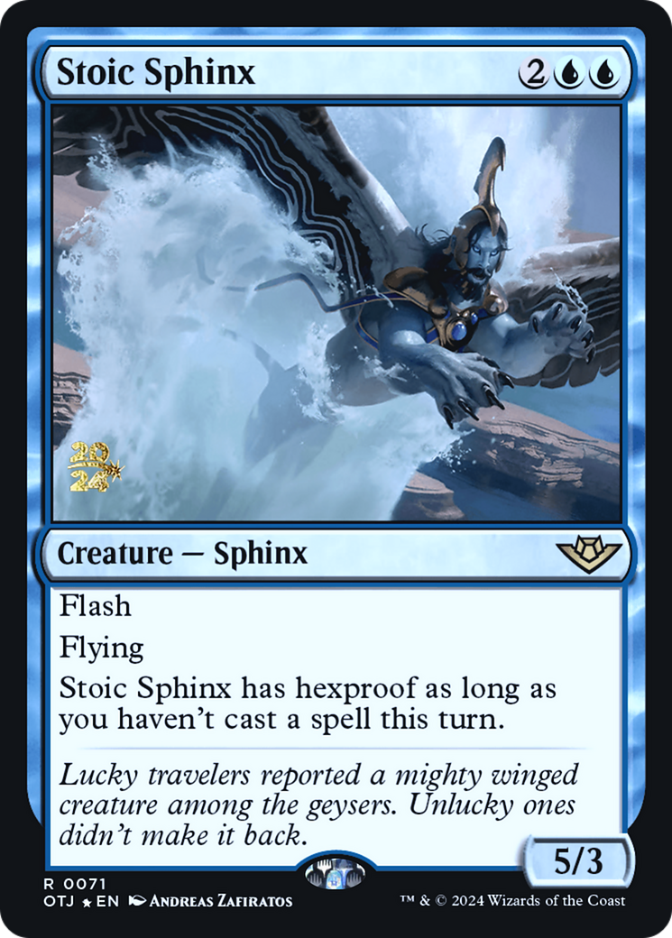 Stoic Sphinx (PRE-71S) - Outlaws of Thunder Junction Promos Foil