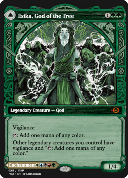 Esika, God of the Tree // The Prismatic Bridge (PRM-88330) - Magic Online Promos: (Showcase) Foil