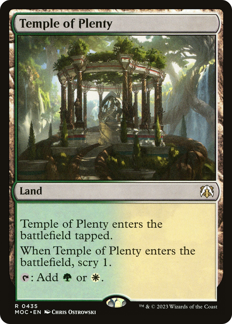 Temple of Plenty⁣ - Commander: March of the Machine⁣ (Rare)⁣ [435]