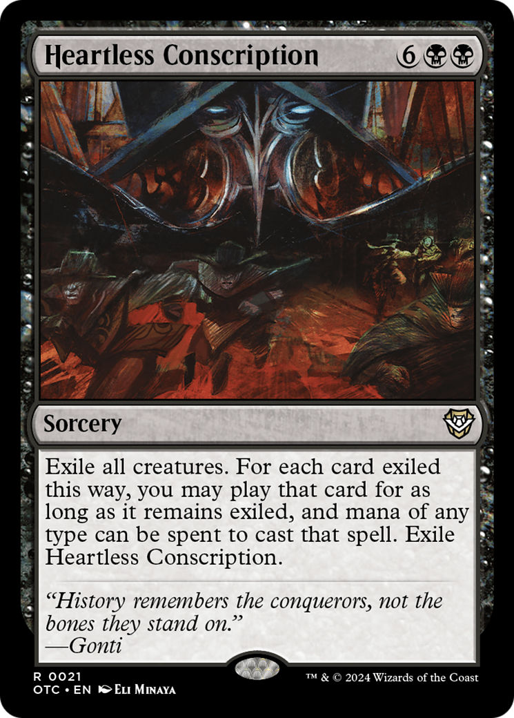 Heartless Conscription⁣ - Commander: Outlaws of Thunder Junction⁣ (Rare)⁣ [21]