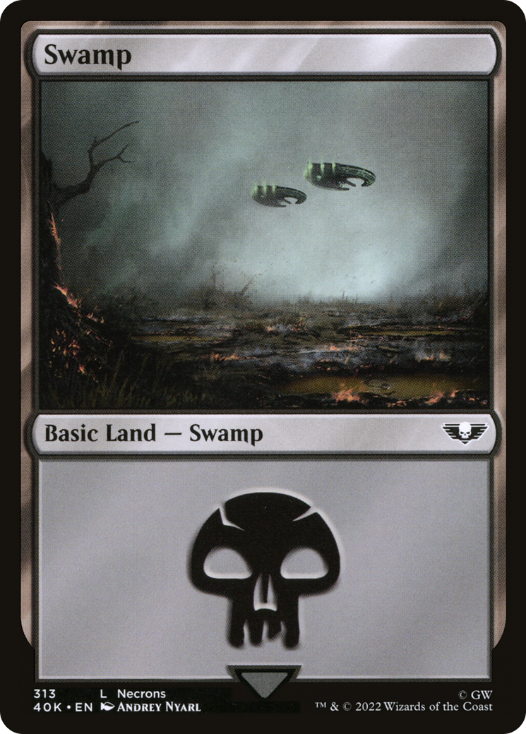 Swamp (V.4)⁣ - Universes Beyond: Warhammer 40,000⁣ (Land)⁣ [313]