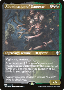 Abomination of Llanowar (Foil Etched) (CMR-585) - Commander Legends Etched Foil