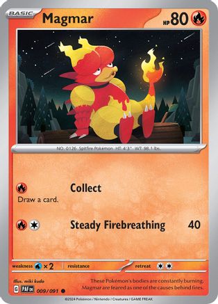 Magmar 009/091  SV Paldean Fates - Common