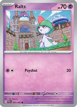 Ralts 027/091  SV Paldean Fates - Common
