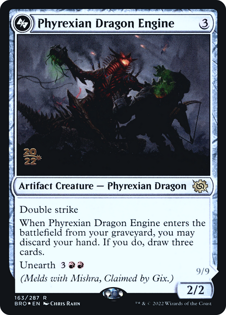 Phyrexian Dragon Engine (PRE-163S) - The Brothers' War Promos Foil