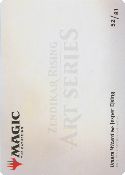 Umara Wizard // Umara Wizard (AZNR-052) - Zendikar Rising Art Series (Borderless) Foil