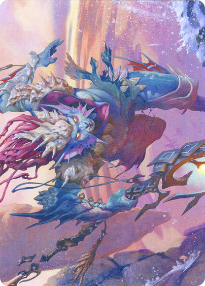 Umara Wizard // Umara Wizard (AZNR-052) - Zendikar Rising Art Series (Borderless) Foil