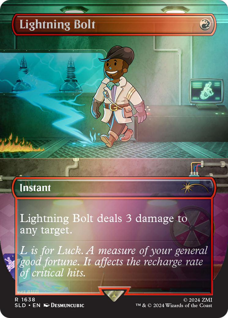 Lightning Bolt (1638) (Rainbow Foil) (SLD-1638★) - Secret Lair Drop (Borderless) Foil