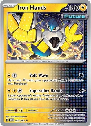 Iron Hands 061/162  - Reverse Holofoil SV05 Temporal Forces - Uncommon