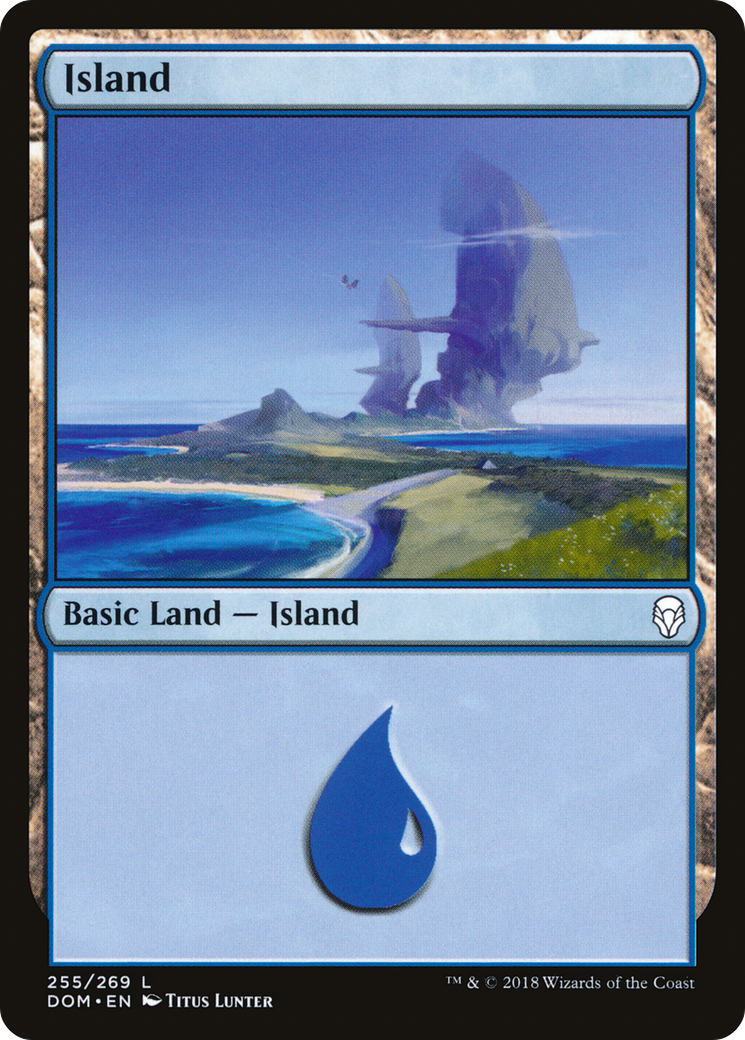 Island (255) (DOM-255) - Dominaria Foil