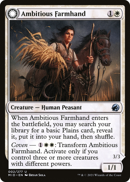 Ambitious Farmhand (MID-002) - Innistrad: Midnight Hunt: (Double Faced Transform)