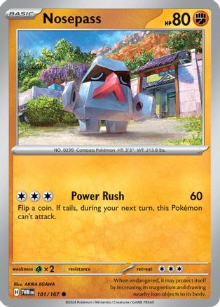 Nosepass 101/167  - Reverse Holofoil SV06 Twilight Masquerade - Common
