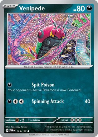 Venipede 115/167  SV06 Twilight Masquerade - Common