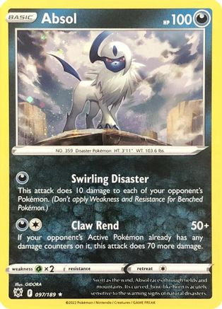 Absol 097/189  - Holofoil Miscellaneous Cards & Products - Rare