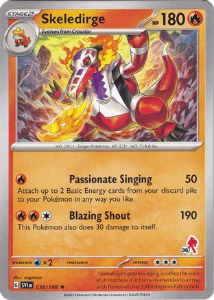 Skeledirge - Armarouge 36 038  Battle Academy 2024 - Rare