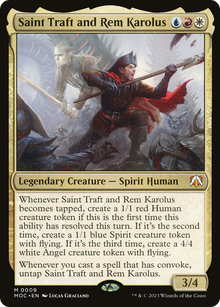 Saint Traft and Rem Karolus⁣ - Commander: March of the Machine⁣ (Mythic)⁣ [9]