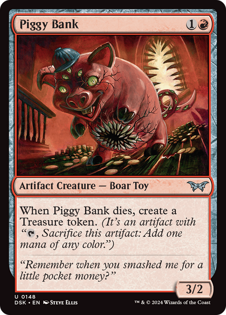Piggy Bank⁣ - Duskmourn: House of Horror⁣ (Uncommon)⁣ [148]