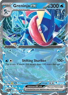 Greninja ex 041/142  - Holofoil SV07 Stellar Crown - Double Rare - Stamped