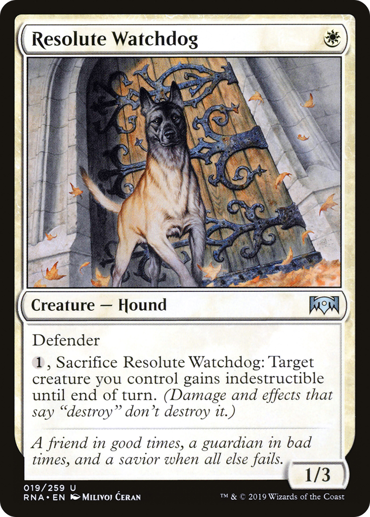 Resolute Watchdog (RNA-019) - Ravnica Allegiance Foil
