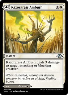 Razorgrass Ambush // Razorgrass Field⁣ - Modern Horizons 3⁣ (Uncommon)⁣ [238]