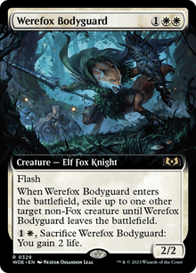 Werefox Bodyguard (Extended Art) (WOE-329) - Wilds of Eldraine: (Extended Art) Foil