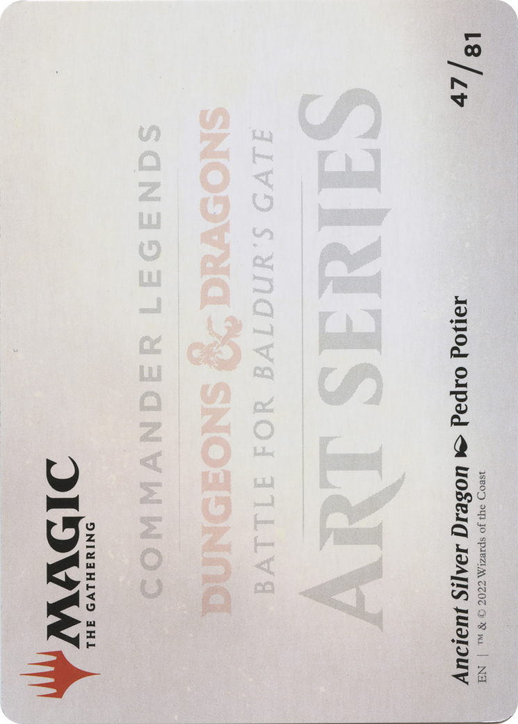 Ancient Silver Dragon // Ancient Silver Dragon (ACLB-047) - Battle for Baldur's Gate Art Series (Borderless)