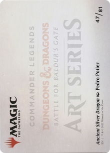 Ancient Silver Dragon // Ancient Silver Dragon (ACLB-047) - Battle for Baldur's Gate Art Series (Borderless) Foil