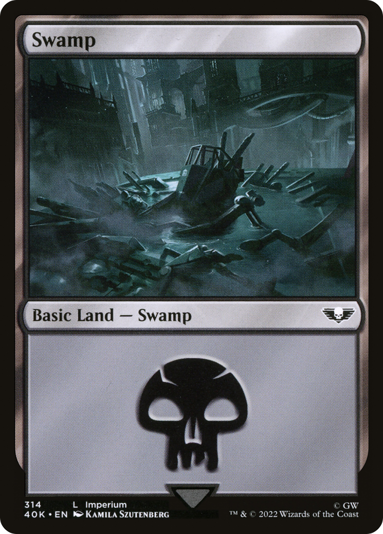 Swamp (V.5)⁣ - Universes Beyond: Warhammer 40,000⁣ (Common)⁣ [314]