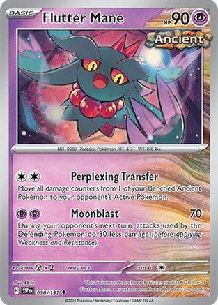 Flutter Mane 096/191  - Reverse Holofoil SV08 Surging Sparks - Uncommon