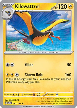 Kilowattrel 067/191  SV08 Surging Sparks - Uncommon
