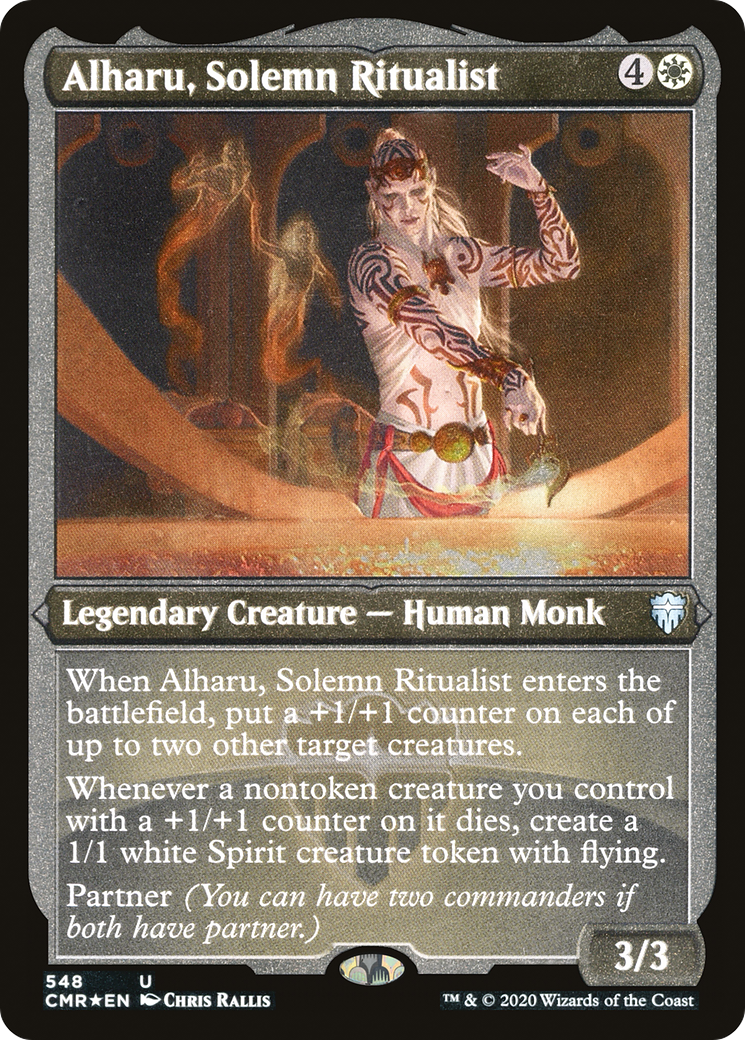 Alharu, Solemn Ritualist (Foil Etched) (CMR-548) - Commander Legends Etched Foil