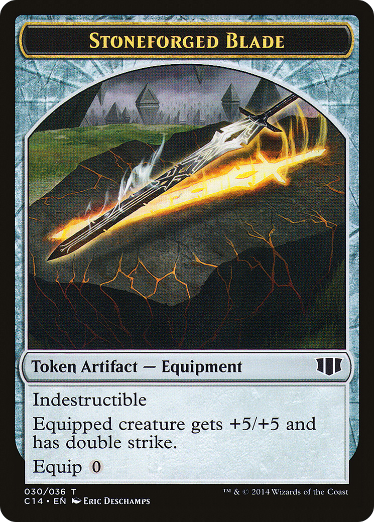 Stoneforged Blade // Germ Double-sided Token (C14-030) - Commander 2014 Tokens