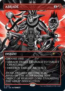 Abrade (SLD-1425) - Secret Lair Drop: (Full Art) (Borderless) Foil