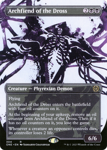 Archfiend of the Dross (Showcase) (ONE-304) - Phyrexia: All Will Be One: (Showcase) (Borderless)