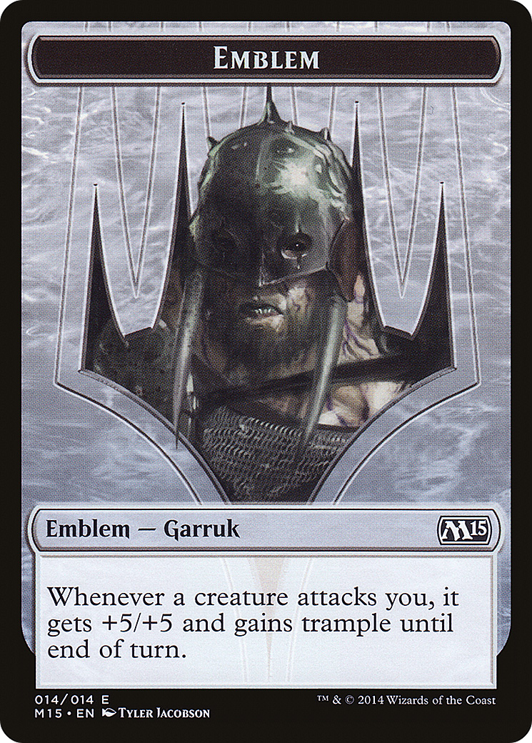 Emblem - Garruk, Apex Predator (M15-014) - Magic 2015 Tokens