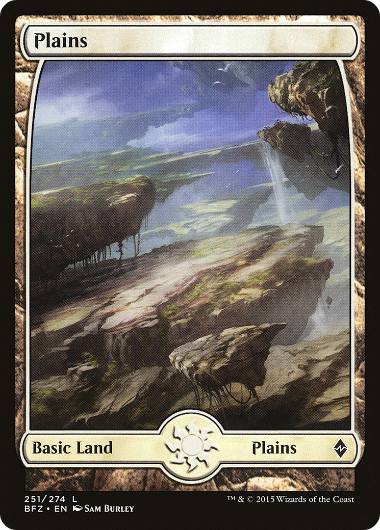 Plains (251) - Full Art (BFZ-251) - Battle for Zendikar Foil