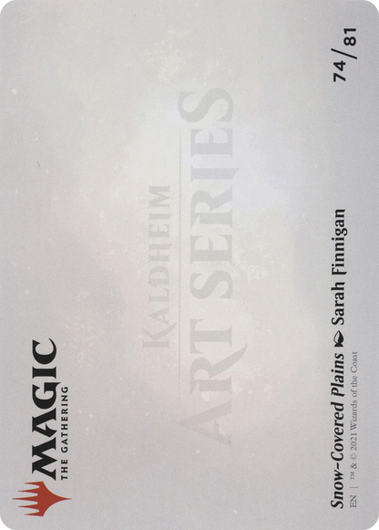 Snow-Covered Plains // Snow-Covered Plains (AKHM-074) - Kaldheim Art Series (Borderless) Foil
