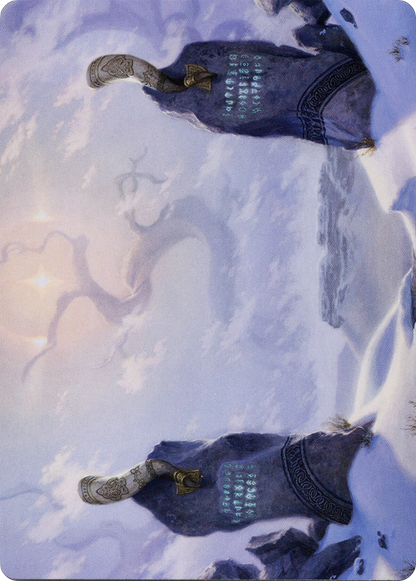 Snow-Covered Plains // Snow-Covered Plains (AKHM-074) - Kaldheim Art Series (Borderless) Foil