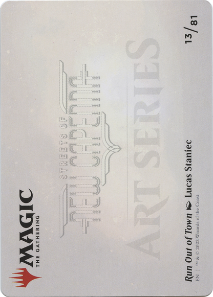 Run Out of Town // Run Out of Town (ASNC-013) - New Capenna Art Series (Borderless) Foil