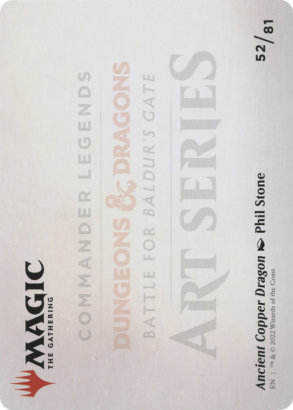 Ancient Copper Dragon // Ancient Copper Dragon (ACLB-052) - Battle for Baldur's Gate Art Series (Borderless) Foil