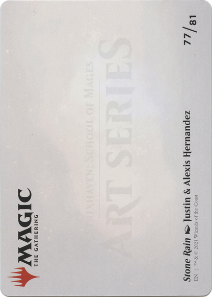 Stone Rain // Stone Rain (ASTX-077) - Strixhaven Art Series (Borderless)