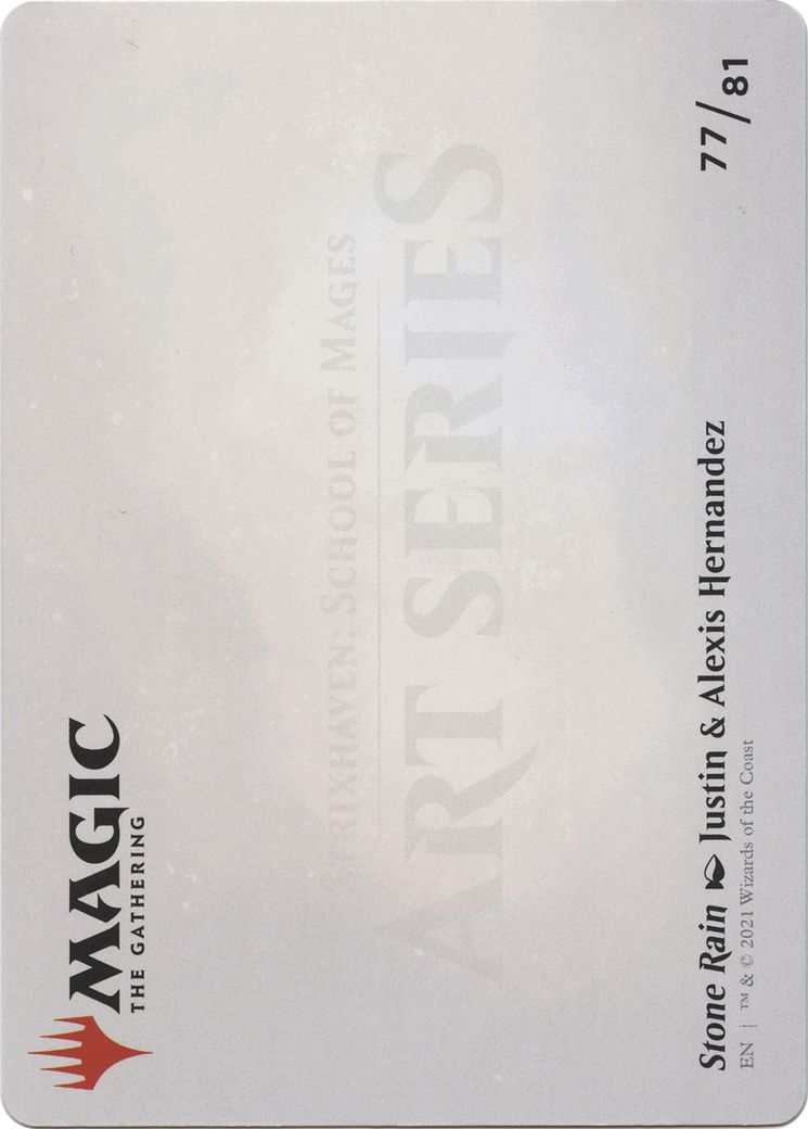 Stone Rain // Stone Rain (ASTX-077) - Strixhaven Art Series (Borderless) Foil
