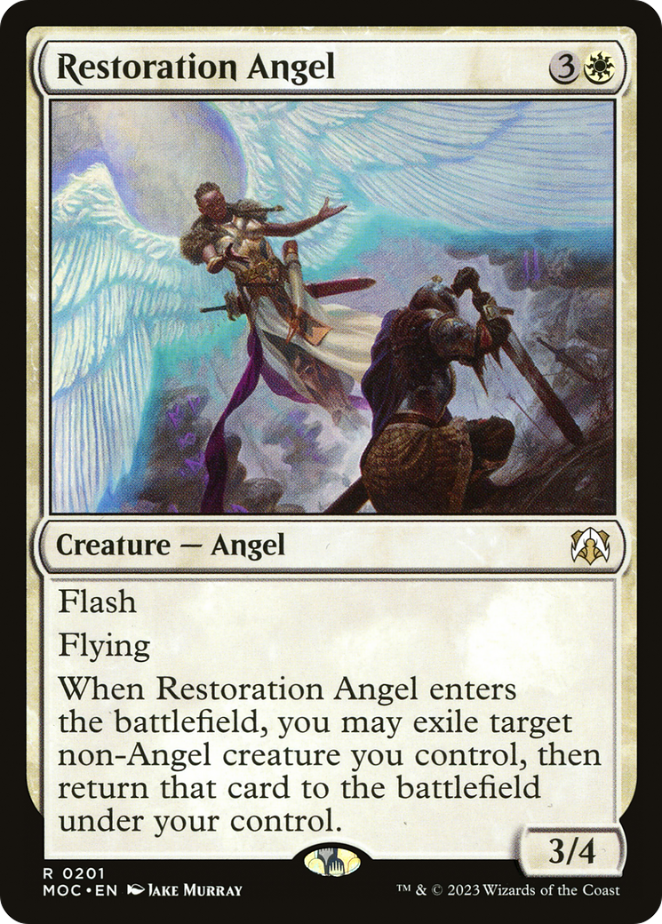 Restoration Angel⁣ - Commander: March of the Machine⁣ (Rare)⁣ [201]