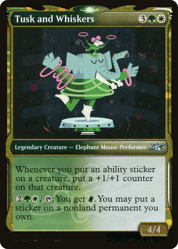 Tusk and Whiskers (Showcase) (Galaxy Foil) (UNF-524) - Unfinity: (Showcase) Foil