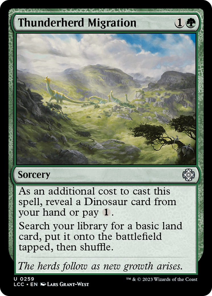 Thunderherd Migration⁣ - Commander: The Lost Caverns of Ixalan⁣ (Uncommon)⁣ [259]