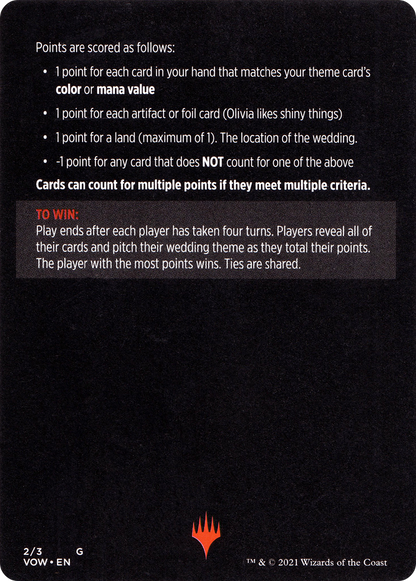 Vampire Wedding Planner // Vampire Wedding Planner (cont'd) (MVOW-002) - Innistrad: Crimson Vow Minigames