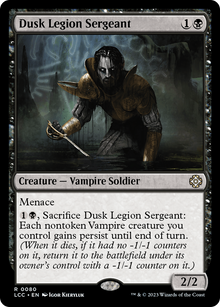 Dusk Legion Sergeant⁣ - Commander: The Lost Caverns of Ixalan⁣ (Rare)⁣ [80]