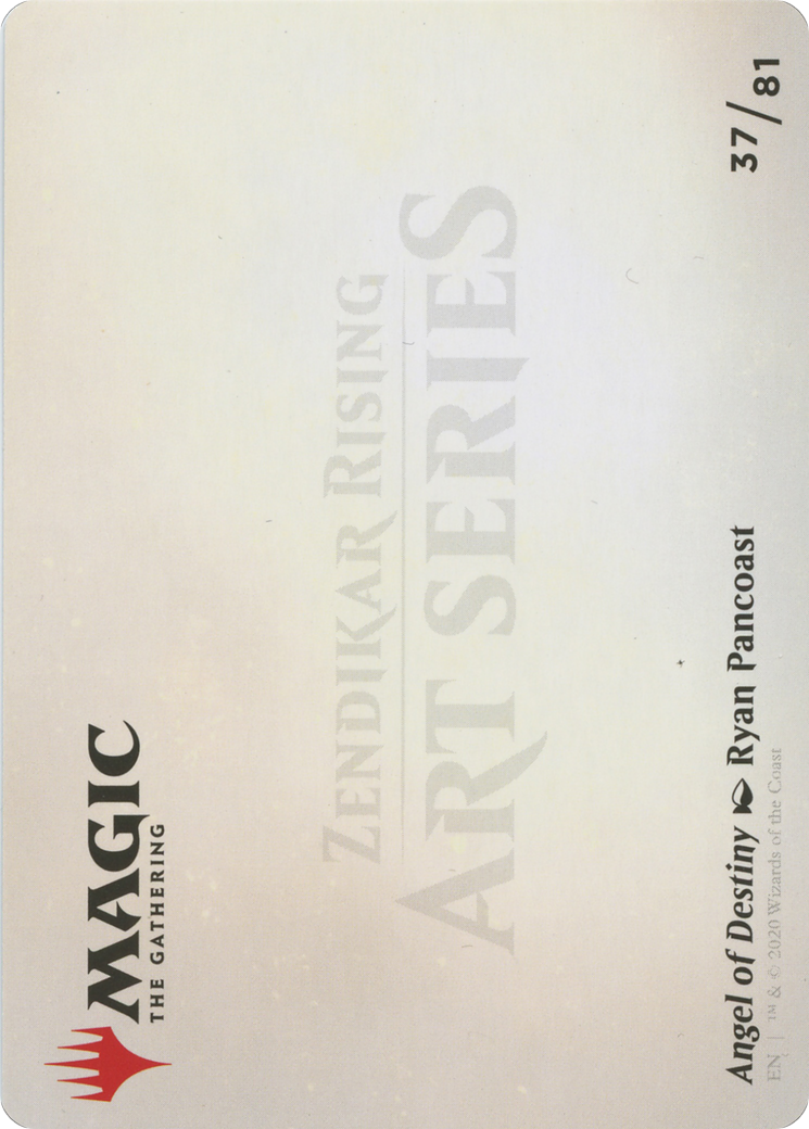 Angel of Destiny // Angel of Destiny (AZNR-037) - Zendikar Rising Art Series (Borderless) Foil