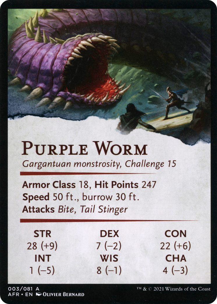 Purple Worm // Purple Worm (AAFR-003) - Adventures in the Forgotten Realms Art Series (Borderless) Foil