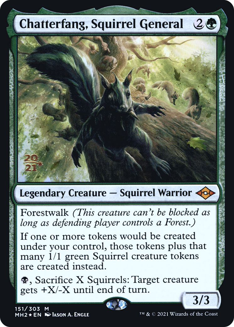 Chatterfang, Squirrel General (PRE-151S) - Modern Horizons 2 Promos Foil